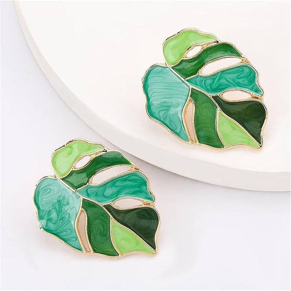 Leaf Shaped Studs Earrings