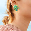 Leaf Shaped Studs Earrings