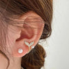 Fish Tail Korean Earrings For Women&Girls. Cubic Zirconia Alloy Stud Earring