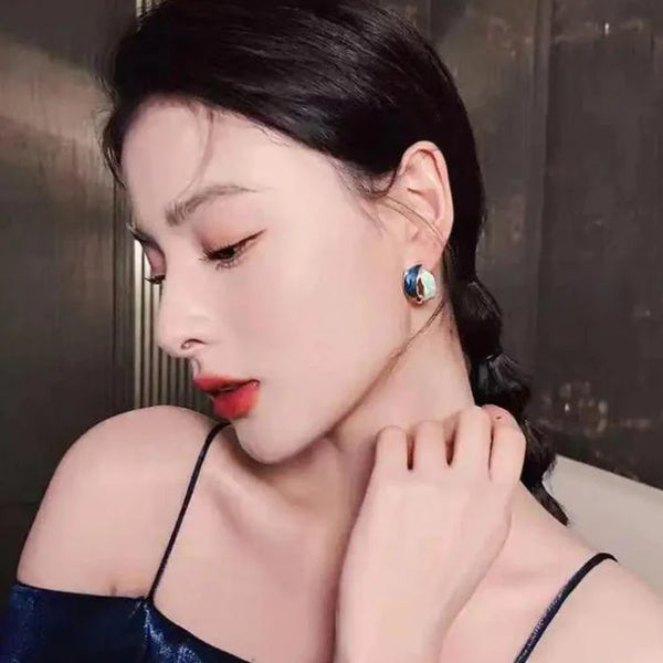 Gold-Plated Contemporary Studs