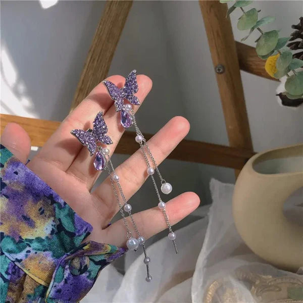 Social Butterfly Long Chain Earrings