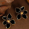 Women Contemporary Petals Charm Studs Earrings