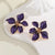Purple Flower Earrings For Women Floral Earrings For Women Long Korean Earrings Alloy Drops & Danglers