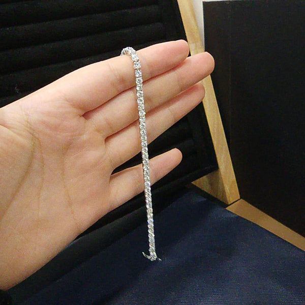 Anti-Tarnish Classic Silver Tennis Bracelet