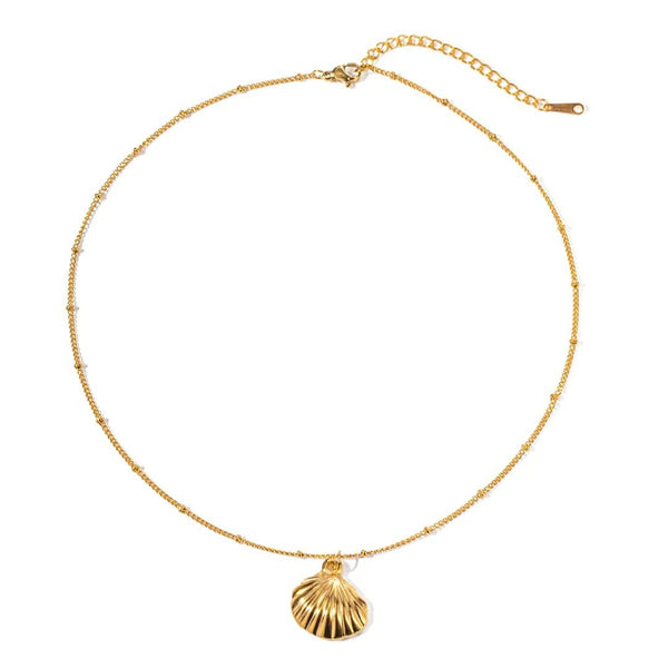 Anti-Tarnish Gold-Plated Seashell Pendant Necklace