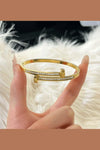 Women Enamelled Gold-Plated Anti Tarnish Nail Kada Bracelet