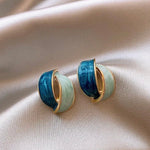 Gold-Plated Contemporary Studs