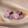 Trendy Floral Stud Earrings
