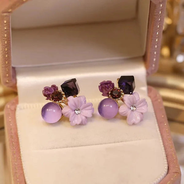 Trendy Floral Stud Earrings