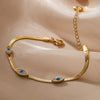 Anti-Tarnish Gold-Plated Evil Eye Bracelet