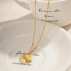 Anti-Tarnish Gold-Plated Seashell Pendant Necklace