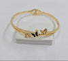 Anti-Tarnish Gold-Plated Butterfly Bangle