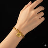Anti-Tarnish Gold-Plated Heart Charm Bracelet